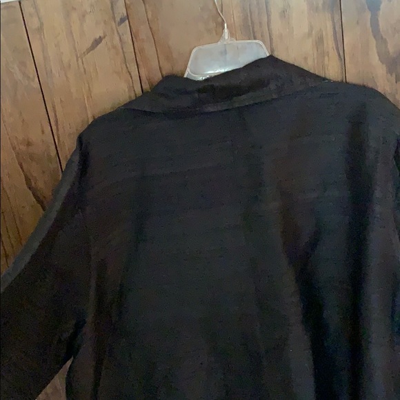 Handmade open front blazer made with rugged satin - Picture 4 of 4